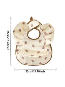 1pc Baby Bib, Sleeveless With Pocket, Newborn Drool Protection Apron, Infant Burp Cloth, Toddler Feeding Smock - Multicolor - View 2