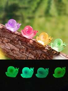 1/6/10/18pcs Resin Mini Snail Figurines, Glow In The Dark Micro Landscape Garden Pot Decor, Suitable For Indoor/Outdoor Garden Lawn Porch Balcony Patio Decoration