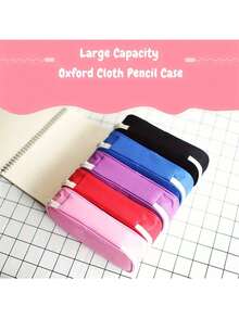 1pc Customizable Zippered Polyester Pencil Case, Personalized Text School Stationery Organizer, Best Gift For Kids,Back To School,School Supplies - Multicolor - View 5