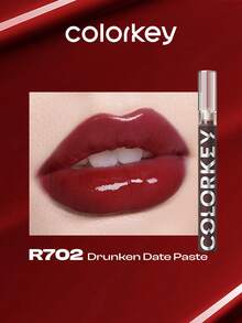 COLORKEY Mirror Gloss Lip Tint, Shiny Nourishing Lip Gloss, Non-Sticky, Long-Lasting, Moisturizing - Liquid Lipstick, Super Hydrating Lip Gloss, Brand Makeup, Suitable For Women And Girls, Perfect For Spring/Summer, Y2K Fashion , Suitable For Birthday, Mother's Day, Party, Best Color - R702 Drunken Date Paste - 查看 2