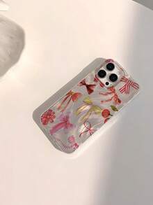 蝴蝶结 1 件彩色花卉蝴蝶结图案闪光防震防水软手机壳保护套适用于 - 彩色 - 查看 2