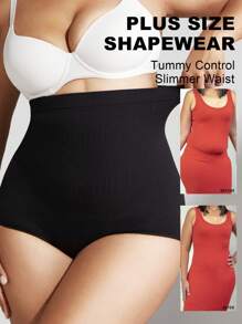 1 pieza Ropa interior moldeadora para mujer, con alta elasticidad, antiarruga, control de barriga, talla grande talla, faja plana para el vientre, modeladora sin costuras, levantadora de glúteos