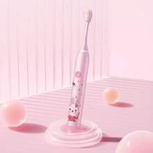 1PC Power Electric Toothbrush With 4 Replaceable Toothbrush Heads, A Wall-Mounted Bracket And A Dust Cover, USB Charging, 5-Gear Switching Mode. Personal Care Appliances For Men And Women Oral Hygiene, Brightening Teeth, Soft Wool For Sensitive Teeth Oral Care Appliances - 粉色 - 查看 2