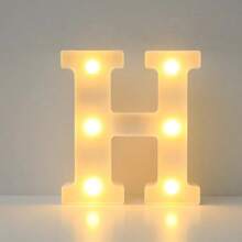 1pc DIY Illuminated Letter Light, 26 Letters And 10 Numbers Options, Suitable For Children Room, Nursery, Birthday, Holiday Decor, Girl's Room Decor, Home Decor, Engagement Party, Wedding, Birthday Party, Christmas Light, Home Bar Decor