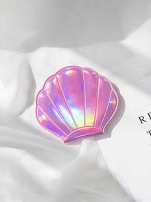 1pc Shell Shape Mirror, Holographic Iridescent Girly Handheld Double-Sided Makeup Mermaid Vanity Compact Mirror,Makeup,Cheap,Room Decor,Vanity,Travel,Bedroom,Makeup Accessories,Mirror,Vanity Mirror,Mini Mirror,Compact Mirror,Mirror Small,Hand Mirror - Multicolor - View 7