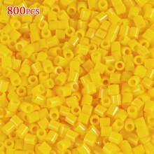 Juego de 800 piezas/4000 piezas de cuentas de fusión de 5 mm - Juego de Arte Pixel de 48 colores para hacer manualidades de puzzles 3D, joyería, regalos artesanales - Ideal para fiestas de carnaval, Halloween y Navidad
