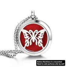 全新不锈钢香薰项链扩散器吊坠盒首饰生命之树香水精油扩散器项链开口盒吊坠项链不锈钢首饰