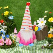 Decoraciones de gnomos de feliz cumpleaños, lindas muñecas escandinavas Nisse Tomte, recuerdos de fiesta de Pascua para el hogar - vistoso - Ver 6