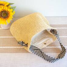 Custom Burlap Tote Bag Personalized Straw Bag Beach Bag Bridesmaid Bags Bachelorette Party Bags For Her Bridesmaid Proposal Girls Trip Bag