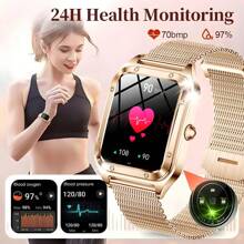 GUHUAVMI Women's Luxury Smart Watch (Answer/Dial Call), 1.59inch(4.03cm) Smart Watch For Android & IOS Phones, IP67 Water Resistant Fitness Watch, AI Voice Features For Women & Men