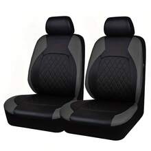 Car Seat Covers Full Set, Universal PU Leather Car Seat Protectors, Adjustable Vehicle Seat Covers With Easy Installation For All Seasons - Dark Grey - View 10