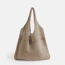 1 buc. Geantă de plajă croșetată, personalizată, brodată, în stil boho, la modă - Geantă de umăr tricotată în culoare solidă, mai multe culori disponibile, cu design de plasă, geantă croșetată, geantă de umăr cu capacitate mare, portofel de plajă, geantă de vară împletită cu goluri pentru femei, geantă de umăr, geantă împletită, geantă tote de capacitate mare pentru vară, geantă împletită tricotată multicoloră, geantă tricotată vintage simplă cu goluri, cumpărături pentru geantă din fire, ideală pentru vacanța de vară și utilizarea zilnică, esențială pentru călătorii, perfectă pentru decorarea ținutei și fotografie, universală, capacitate mare, versatilă, multifuncțională, colorată, drăguță, adorabilă, contractată, amuzantă, kawaii, y2k, minimalistă, navetă, business casual, de bază, personalizată, unică, personalizată, cadouri ideale pentru el, cadouri ideale pentru ea, familia, prietenii, prietena, pentru aniversări, pentru zile de naștere, pentru sărbători/vacanțe, pentru activități - Multicolor - Vizualizare 17