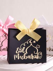 5 hộp quà nhỏ Eid Mubarak thanh lịch, hộp quà màu đen thanh lịch với họa tiết vàng đẹp mắt và ruy băng thời trang, hoàn hảo cho đồ ngọt, sô cô la và quà tặng nhỏ. hoàn hảo cho lễ kỷ niệm lễ hội, những dịp lễ hội và những bất ngờ tuyệt vời. bao bì thanh lịch cho những khoảnh khắc khó quên - Nhiều màu - Xem 4