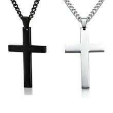 1pc Men's Fashionable Stainless Steel Cross Pendant Necklace - Perfect Gift For Boyfriend Fathers Day Gift School Jewelry Men Y2k Accessories Goth Men Chains Jeans Accessories Gothic Jewellery Back To School Street Halloween Accessories Punk
