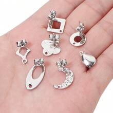 10pcs/Pack Stainless Steel Earring DIY Kit With Butterfly Earring Stopper, Multi-Design Earrings Accessories - Steel - View 2