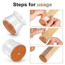 16/24 PIEZAS Protectores de piso para patas de silla, tapas de silicona para patas de silla que cubren muebles para pisos de madera dura, deslizadores de muebles para patas de silla (Redondos, XS, Ajuste: 13-22,9 mm)