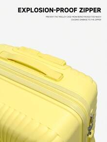 Solid Color Minimalist Suitcase Trolley Luggage, Large Capacity For Students, Traveling, Business Trips, New Model Cabin Size Holiday Vacation Travel Accessories Summer Travel Essentials Graduation Bag For School School Accessories School Stuff - Multicolor - View 9