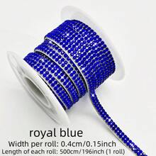 5m Self-Adhesive Rhinestone Tassel Trim - 2 Rows, Solid Color, Suitable For Car Decor, Parties, Birthdays, Weddings, Clothing, Shoes, Hats, Crafts - Thematic Stickers, Best For Christmas