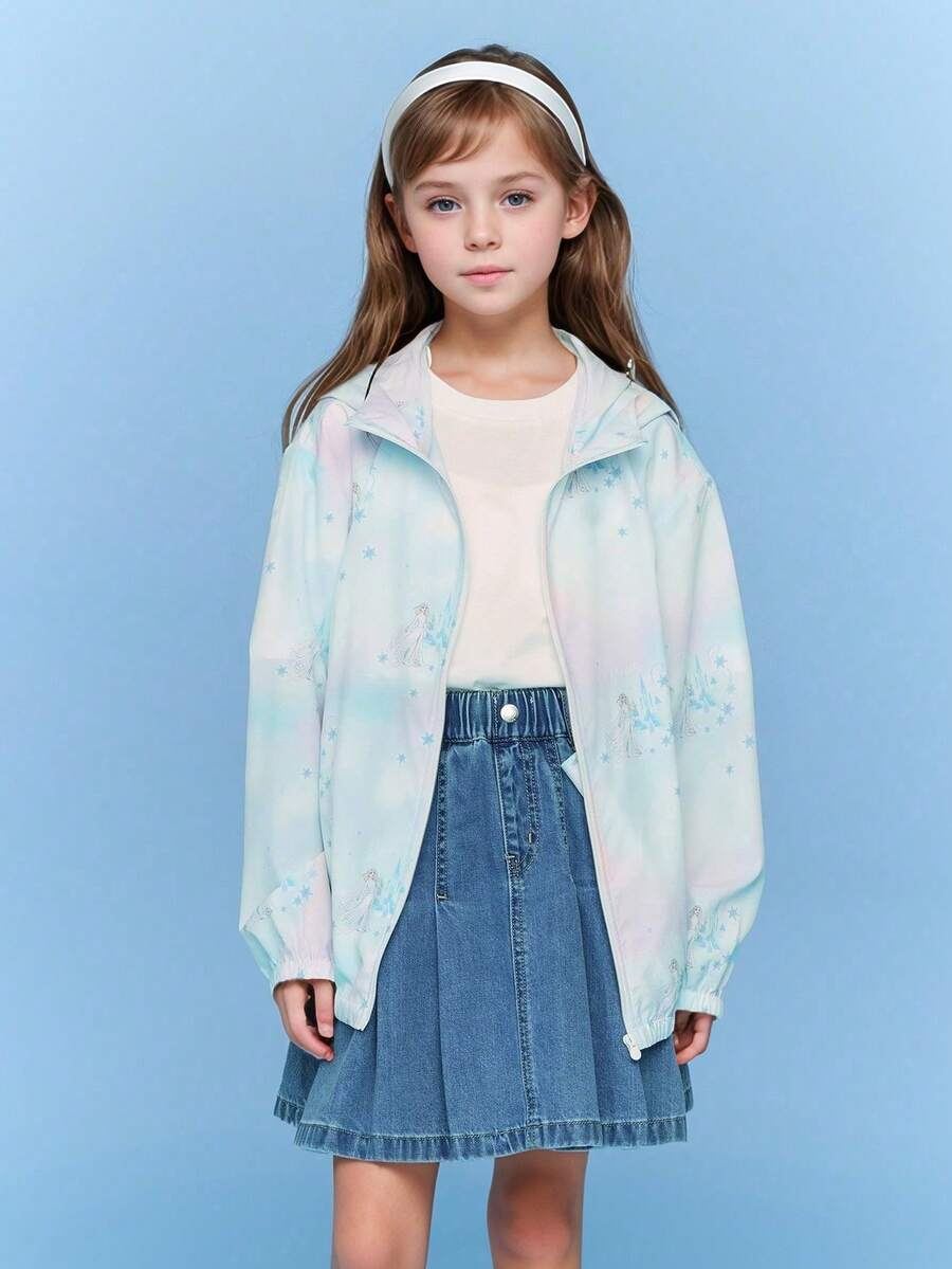 Balabala Tween Girl' Lightweight Sun Protection Jacket For Girls, UPF 50+ - Blue-purple Hue - View 1