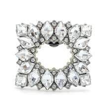 1 pezzo decorazione a molletta in cristallo di vetro per scarpe da sposa, con tacco alto brillante, fibbia decorativa rimovibile con strass, per le donne