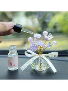 5 Peças Pingente de Rosa de Cristal Feita à Mão Criativa, Pingente de Tulipa, Pingente de Flor de Borboleta Apaixonada, Pingente de Decoração de Interior da Casa, Pingente de Mesa de Quarto, Ornamento Decorativo de Carro para Painel, Decoração de Feriado, Presente de Aniversário, Presente de Ano Novo, Presente de Casal do Dia dos Namorados