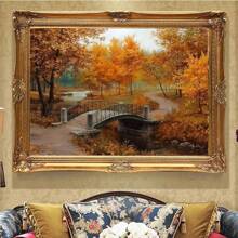 SNA 2025 Stil nou Peisaj Natură Toamnă Aurie Kit de broderie DIY Cusătură în cruce Set de lucru manual Ață de pânză imprimată Kit DIY pentru acasă Meșteșuguri Kit de broderie brodată Kituri de cusătură în cruce Kit de croșetat Kit de ace de perforat Accesorii de cusut Kit de cusut Ață de broderie Kit de artizanat Materiale de cusut Modele de cusut Consumabile de croșetat Kit de broderie Model de cusut pentru începători