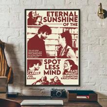 1 pieza Pintura en lienzo del cartel de la película "La eterna luminosidad de una mente sin recuerdos", decoración moderna para la pared del hogar, sala de estar, dormitorio o bar, sin marco