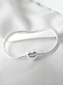 Bracelet For Charms Heart In 925 Silver For Women For Charms Beadmaker Pendant Bracelet - 銀色 - 查看 6