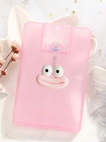 1 pieza Botella de spray de plástico con forma de tarjeta con capacidad de 20ml, 4 colores diferentes de boca interesante (rosa, blanco, rojo, negro), rellenable y utilizable, puede almacenar perfume, alcohol, agua desmaquillante