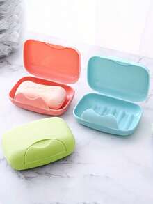 Creative Travel Portable Lock Cover Soap Box Sealed Waterproof Large Handmade Soap Box Face Soap Box Household Face Washing Soap Storage Is Very Suitable For Outdoor And Bathroom Use, Easy To Open Design, Soap Rack Bathroom Vacation Travel Accessories Summer Travel Essentials