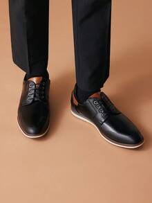 Zapatos de Vestir Casuales para Hombre Oxfords Formales - Negro - Ver 4
