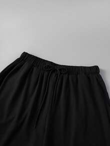 Men's Solid Color Shorts, Versatile Sports Shorts, Suitable For Fitness, Sports - Black - View 3