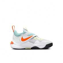 Nike Zapatillas de baloncesto casuales para jóvenes TEAM HUSTLE D 11 (PS) - Blanco azul - Ver 2