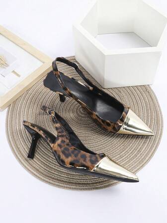 7cm Black Patent Leather Pointed Toe Pumps, Sexy Slip-On Buckle Closure High Heels, Slip-On Stilettos For Party, Wedding