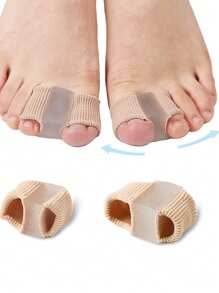 3 piezas/2 piezas/1 pieza Separadores de dedos de los pies para dedos superpuestos - Tela de terciopelo cómoda, ideal para uso nocturno y en el hogar - Regalo perfecto para el Día de la Madre