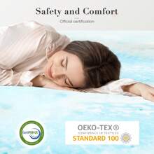 Cooling Gel Memory Foam Mattress Topper - Pressure Relief & Back Pain Support - Ventilated Design With CertiPUR-US Certified Foam (Twin/Twin XL/Full/Queen/King)