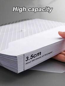 5 件/10 件/20 件透明白色/森绿色混合色/混合色斜条纹厚 PP 塑料 A4 文件夹，现代简约多用途防水防污按扣，返校/办公室文具文件夹，学校用品 - 混色斜紋 - 查看 8