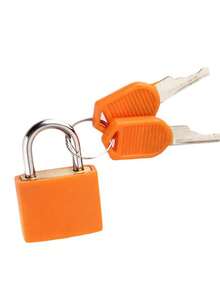 1pc Portable Small Color Plastic Lock Luggage Padlock,1pc  Padlock With 2pcs Key,Colored Casing/23mm Zinc Alloy/Tsa Approved Luggage Lock, Small And Sturdy, Luggage Locks , Mini Padlocks For Suitcases, Metal Keyed Lock For Travel Bags, Brass Lock Cylinder Is Durable,Small Copper Lock With Case,Available In Eight Colors - Multicolor - View 13
