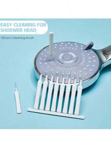 10pcs Shower Cleaning Brush, Shower Hole Cleaning Brush Tool, Bathroom Toilet Shower Head Crevice Cleaning Needle, Cleaning And Unclogging Tool, Household Cleaning Supplies (Random Color/Style)