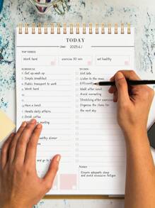 6.5 X 9.8" 52 Sheets To Do List Notepad: With Multiple Functional Sections, Spiral Daily Planner Notebook, Task CheckList Organizer Agenda Pad For Work, Office School Supplies Back To School