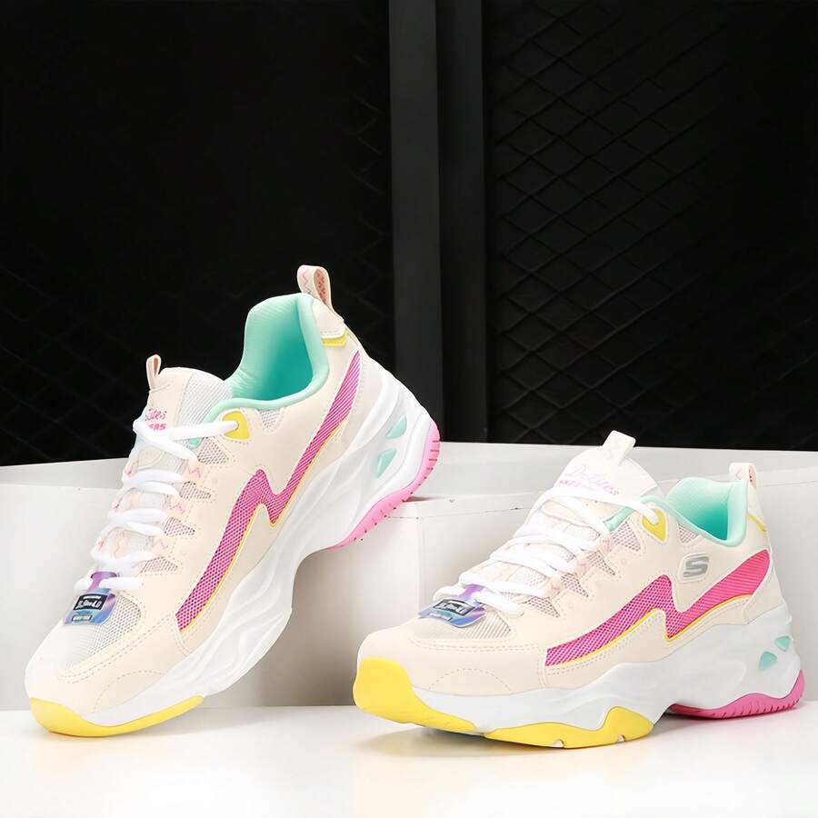 Skechers D-LITES 4.0系列熊猫鞋时尚系带运动鞋 - 彩色 - 查看 1