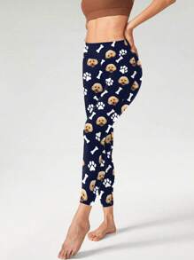 Customized Yoga Pants With Personalized Human, Pet Or Holiday Cartoon Prints, Interesting Designs For Men & Women
