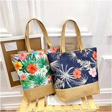 New Women Handbag Floral Printed Beach Shopping Large Capacity Tote Bag Fashion Casua High Capacity Travel Ladies Shoulder Bag - 6 - 查看 5