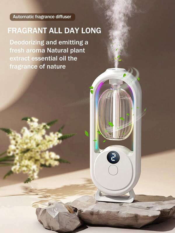 Automatic Home Fragrance Machine Essential Oil Diffuser Nebulizer Air Freshener Scent Machine For Kitchen And Toilet Deodorization Wall Mounted Aroma Diffuser Timed Essential Oil Aromatherapy Machine Rechargeable 5-Mode Bedroom Living Room Bathroom Air Freshener