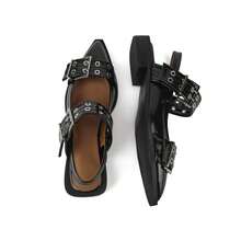 HoanTiai Womens Shoes & Flats For Women Memory Foam Flats Shoes For Women Footwear Non-Slip Rubber Sole Womens Sandals Slingback Flats, Sandals For Women 2025 - 黑色 - 查看 4