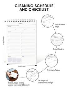 6.5 X 9.8" 52 Sheets To Do List Notepad: With Multiple Functional Sections, Spiral Daily Planner Notebook, Task CheckList Organizer Agenda Pad For Work, Office School Supplies Back To School