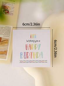 50 piezas Tarjetas de globos de Feliz Cumpleaños, Tarjetas de mensaje personalizado mini, Tarjetas para decorar pasteles con flores, Tarjetas de felicitación de cumpleaños en inglés para celebraciones, Tarjetas de cumpleaños, Celebraciones de cumpleaños, Decoración de cumpleaños