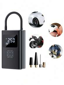 Compressor de ar portátil para encher pneus - Bomba de ar para pneus de carro Inflador de pneus portátil 4 vezes mais rápido, inflador de pneus inteligente para carro, motocicleta, bicicleta, bola com manômetro