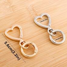 10pcs Zinc Alloy Heart Shape Keyring Clip - Snap Design For Wristbands, Card Holders And Picture Keyrings - Durable Metal Construction, Wristband Accessory | Fashion Keychain | Zinc Alloy Metal - Multicolor - View 7
