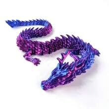 3D Printed Chinese Dragon Egg With Movable Joints - 11.8-Inch Dragon Flexible Statue, Color Series Home Office Decoration
